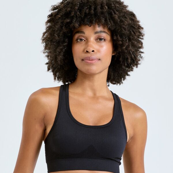 TriDri® seamless '3D fit' multi-sport sculpt solid colour bra Thumbnail